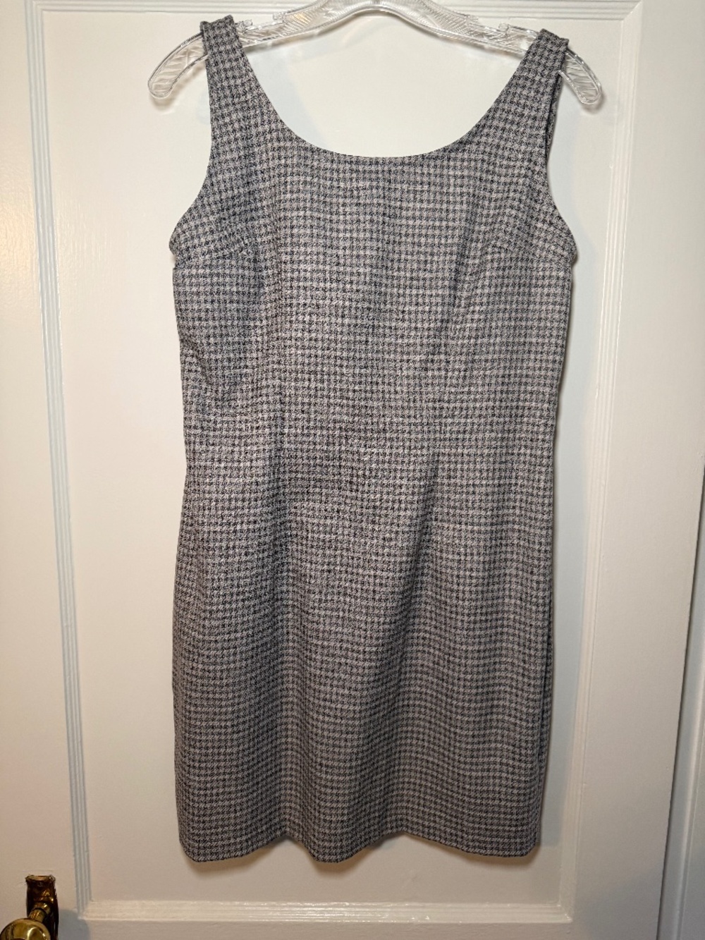 Vintage grey herringbone mini dress
